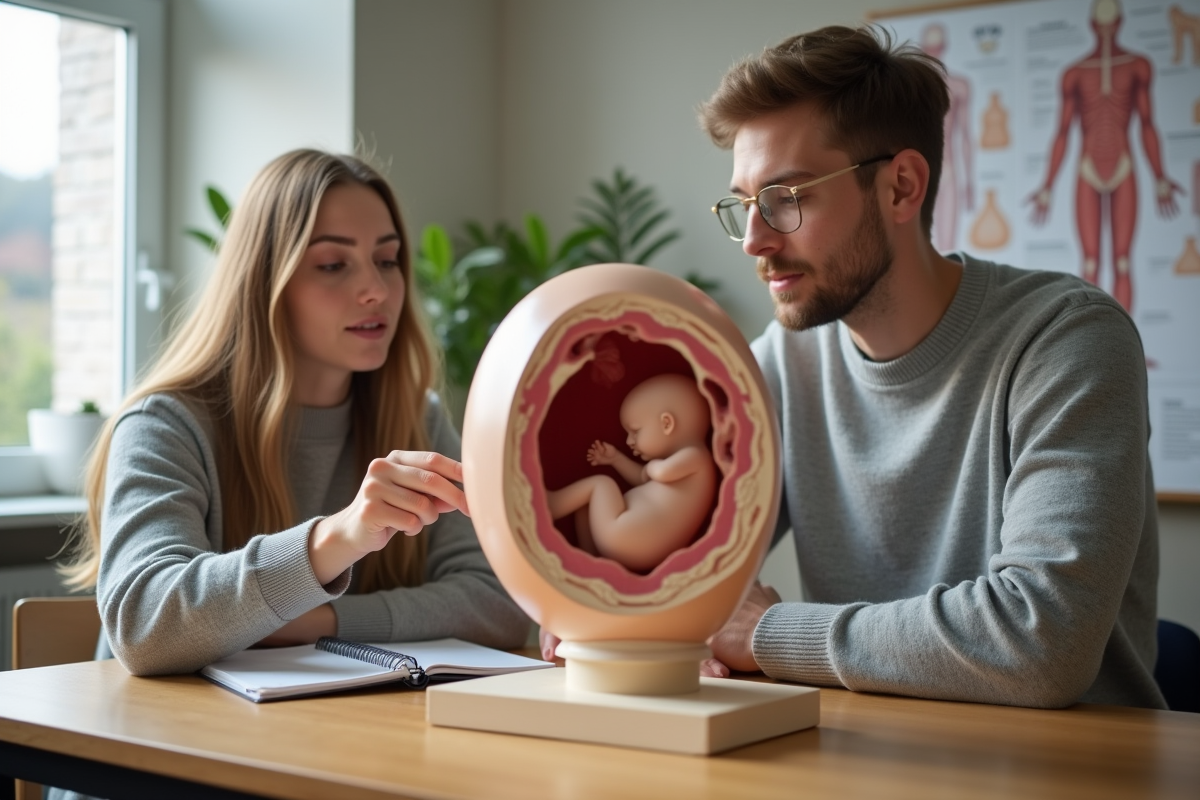 Modèle anatomique du développement fœtal en classe
